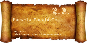 Morariu Marcián névjegykártya
